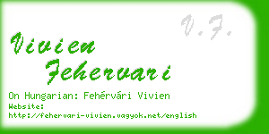 vivien fehervari business card