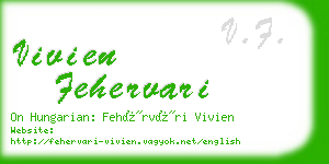 vivien fehervari business card